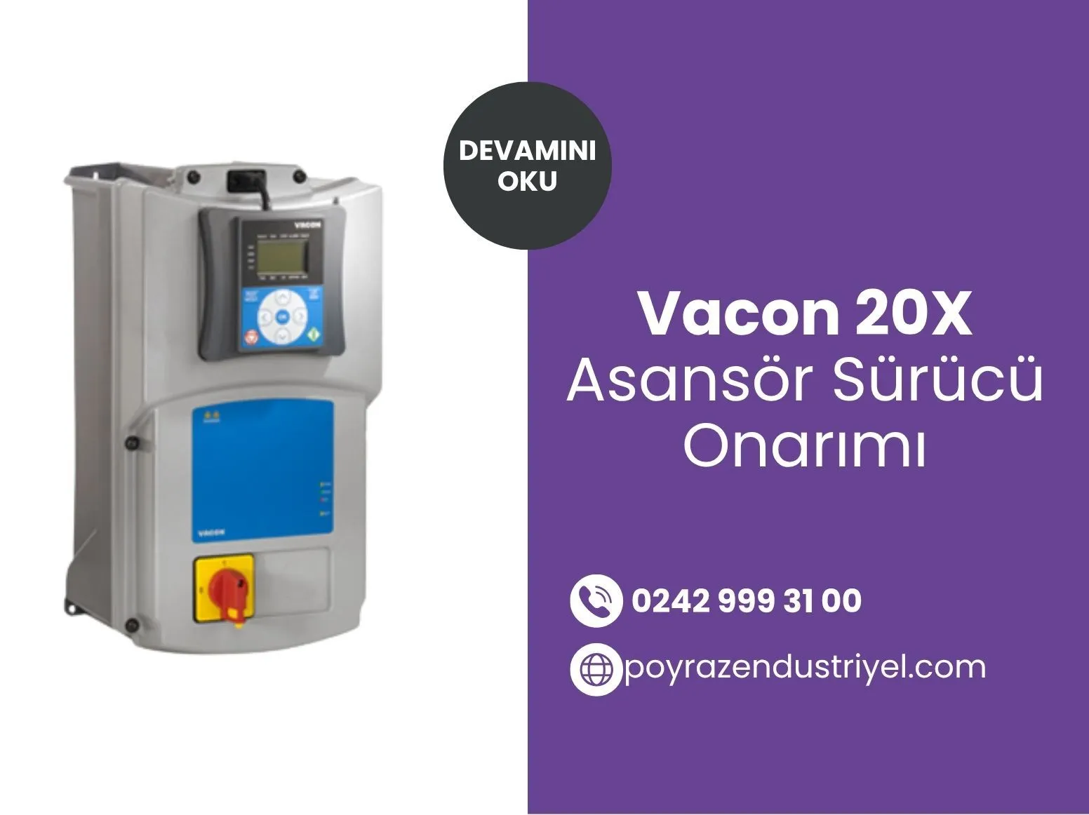 Vacon 20X Asansör Sürücü Onarımı